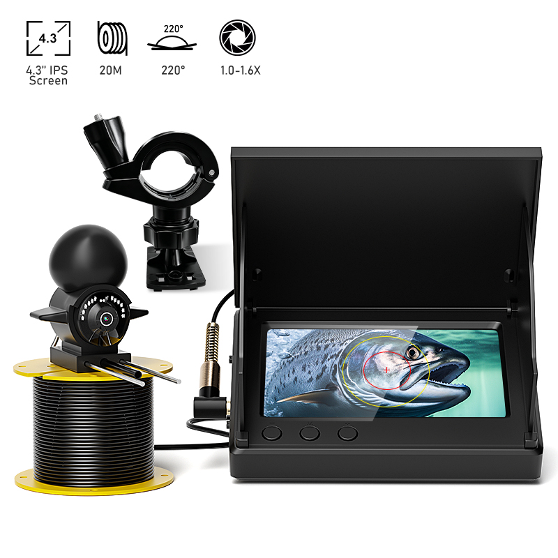 Fishing Camera - 4.3인치 LCD 휴대용 어군탐지기, 20m 수중