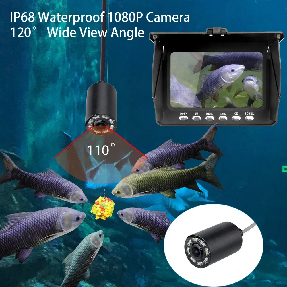 어군탐지기 5.0 인치 LCD 디스플레이 수중 낚시 카 - Fishing Camera 리뷰 및 가격