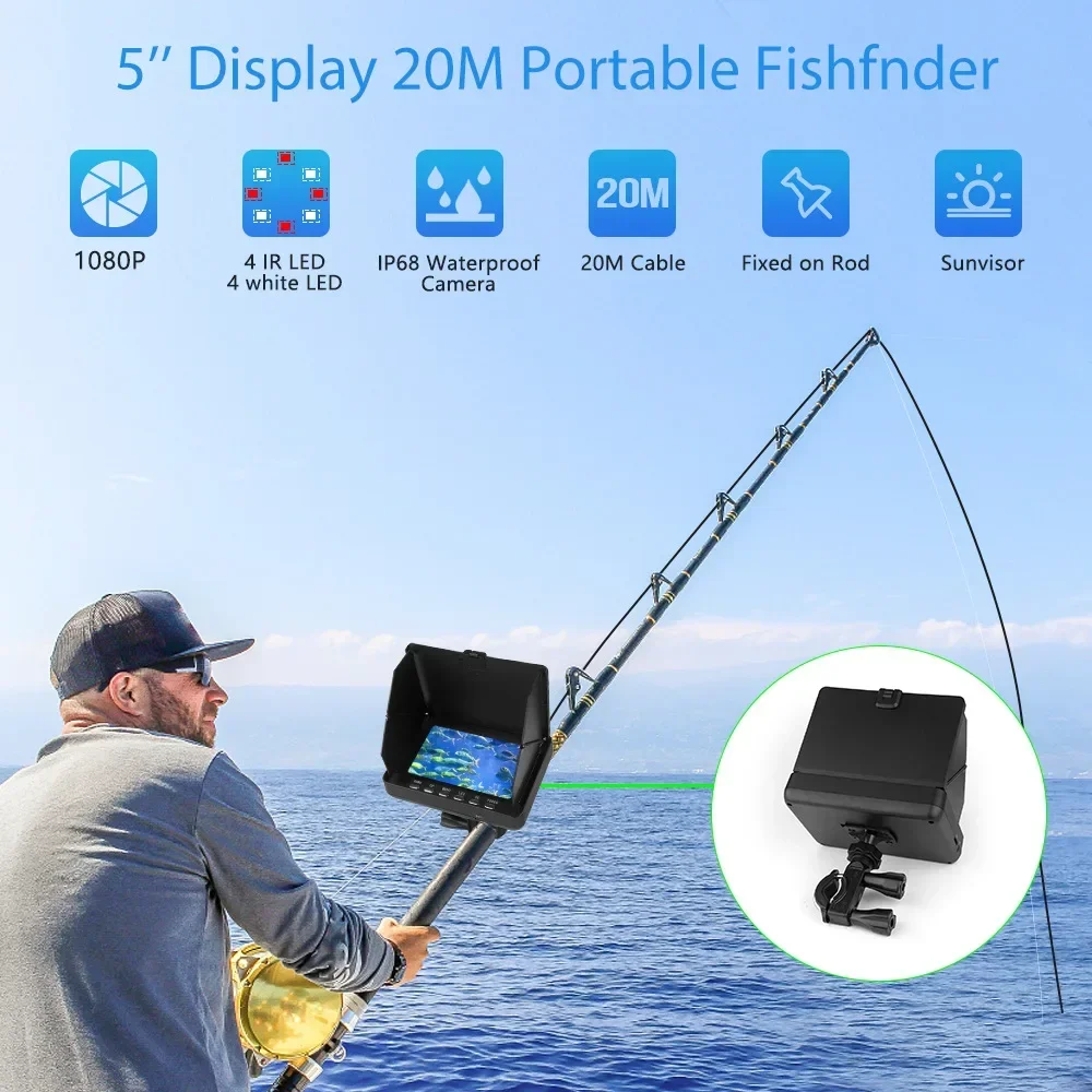 어군탐지기 5.0 인치 LCD 디스플레이 수중 낚시 카 - Fishing Camera 리뷰 및 가격