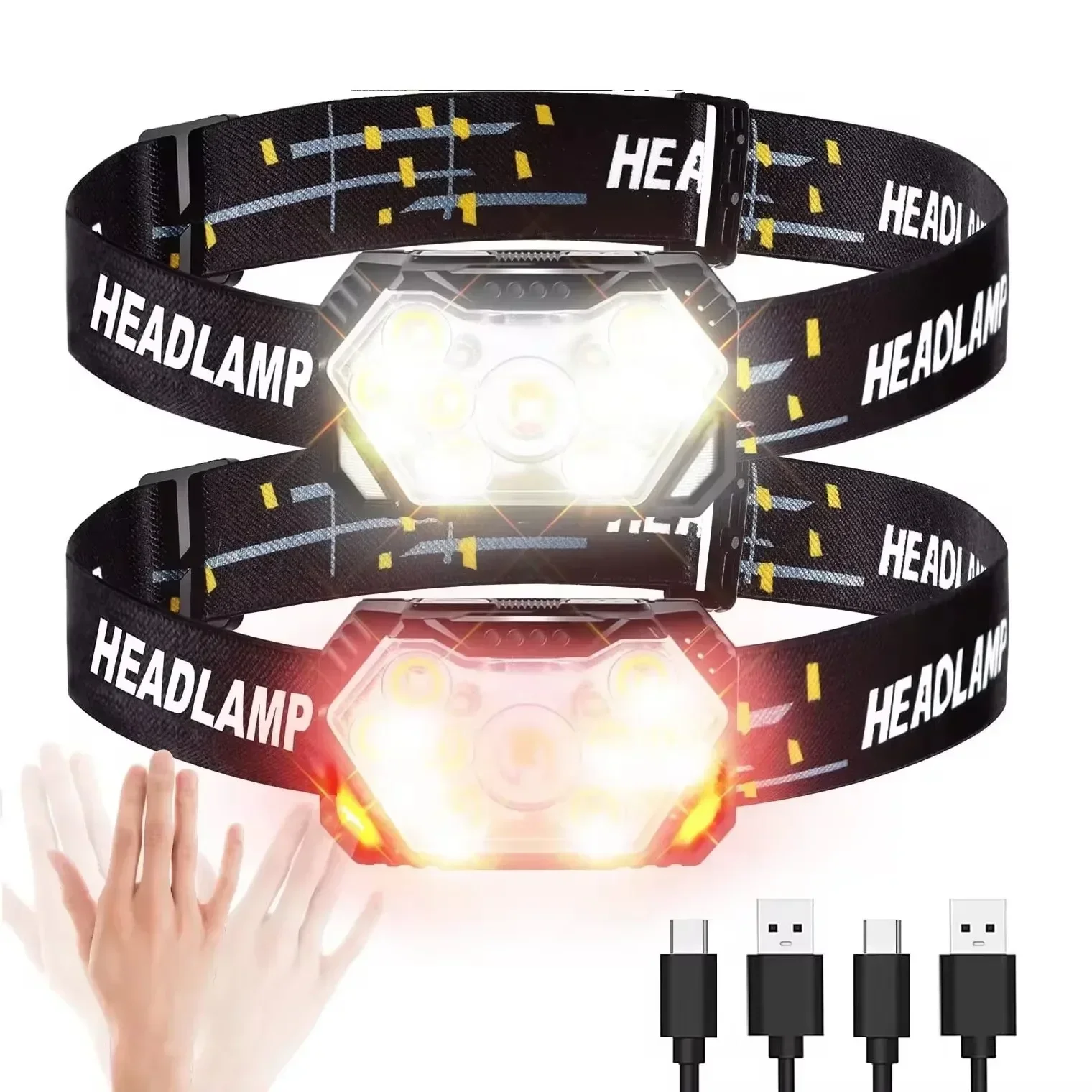 강력한 LED 센서 헤드 램프 USB Rechageab - Fish Finder Battery 리뷰 및 가격