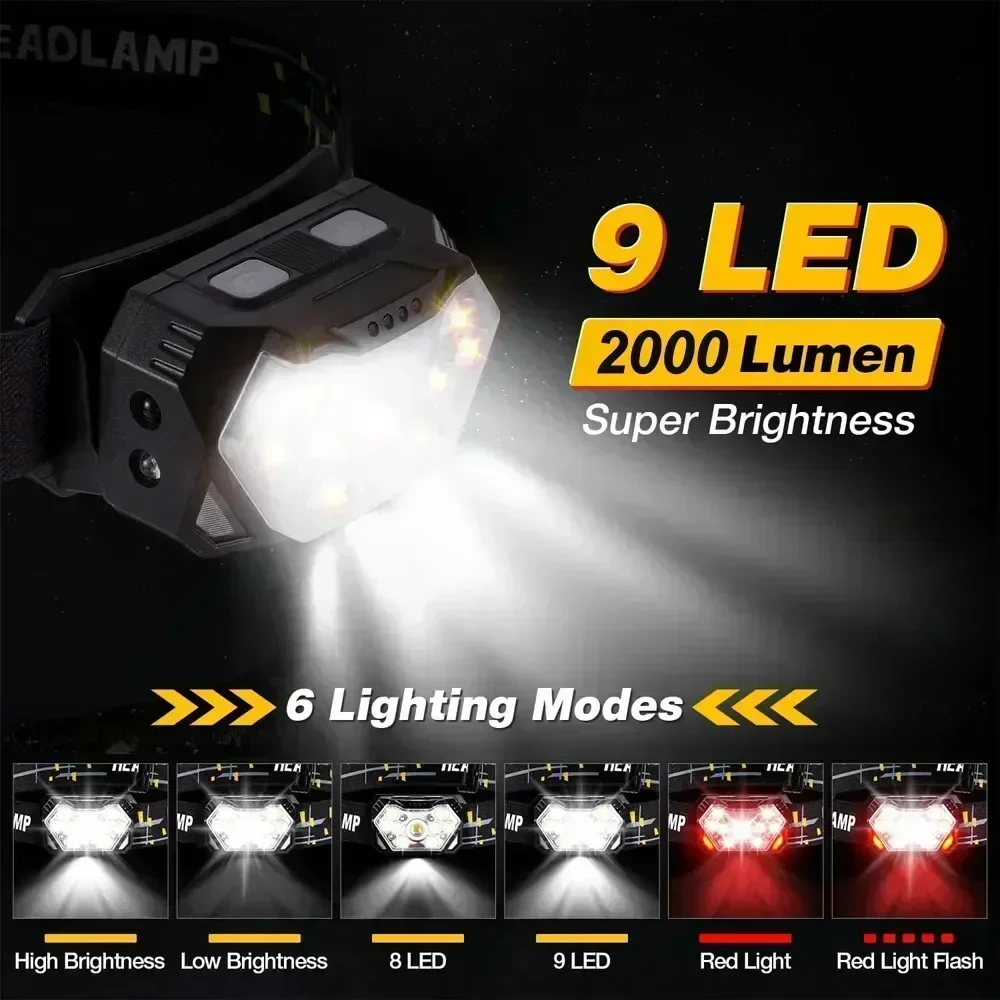 강력한 LED 센서 헤드 램프 USB Rechageab - Fish Finder Battery 리뷰 및 가격