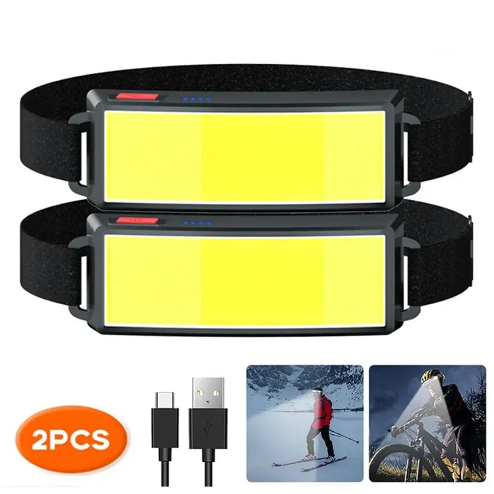 COB 휴대용 LED 헤드라이트 야외 헤드라이트 내장  - Fish Finder Battery 리뷰 및 가격