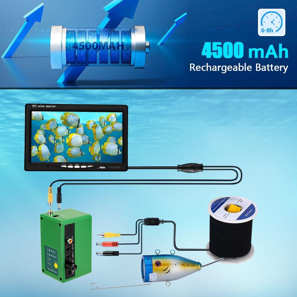 수중 낚시 카메라 - 7인치 디스플레이 어군탐지기, 1 - Fish Finder Battery 리뷰 및 가격