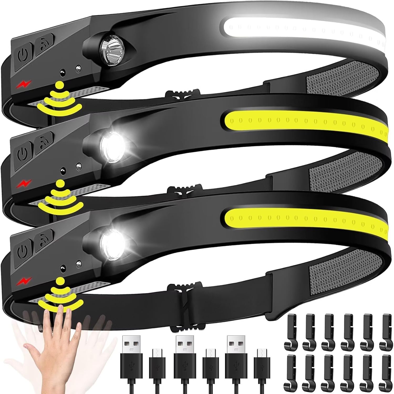 센서 헤드램프 LED 헤드 손전등 충전식 헤드라이트 헤 - Fish Finder Battery 리뷰 및 가격
