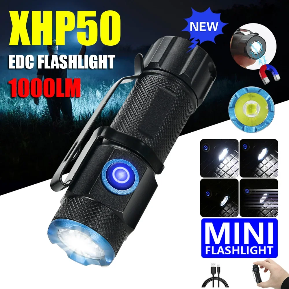20W 슈퍼 브라이트 P50 LED 손전등 미니 충전식 - Fish Finder Battery 리뷰 및 가격